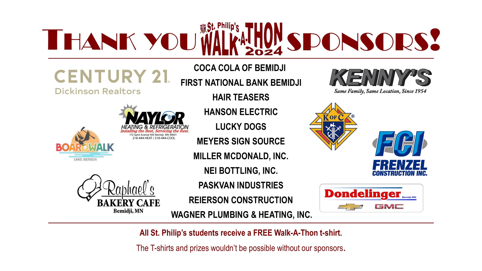 WalkAThon St. Philip's Catholic School Bemidji, MN